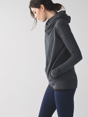 Charcoal Cowl-Neck Women’s Sweater - Long Sleeve Soft Pullover